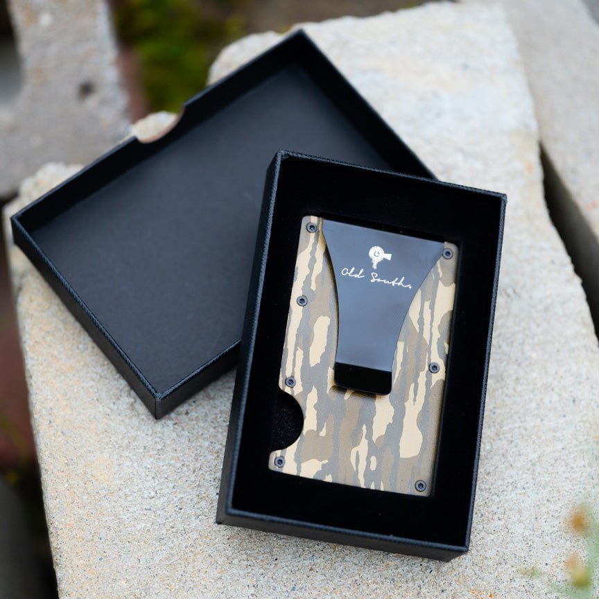 Aluminum Slim Wallet with Money Clip - Woods Camo - Old South Apparel